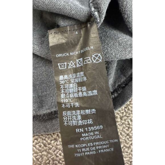 The Kooples Paris Tee Shirt Men's M Cotton Crewneck Fire Cigarette Graphic Logo - Picture 11 of 11